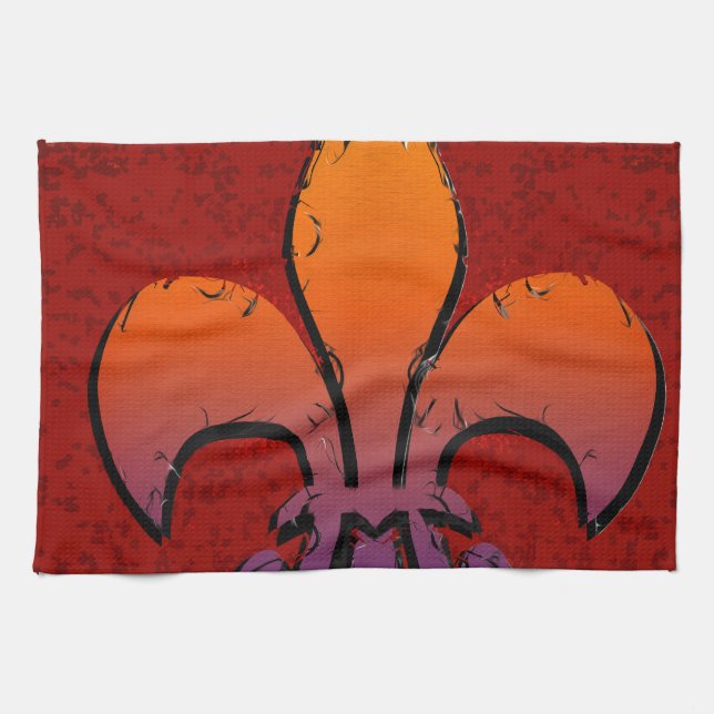 Fleur De Lis Kitchen Towel (Horizontal)
