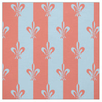 Fleur de Lis Light Blue & Terra Cotta