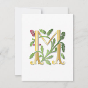 Fleur-de-lis M Monogram Invitation