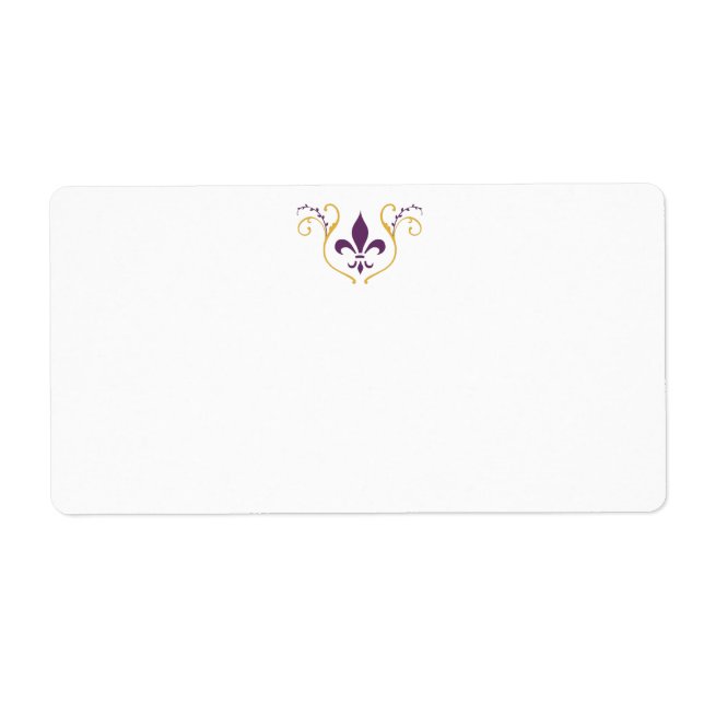 Fleur de Lis Mailing Address Label (Front)