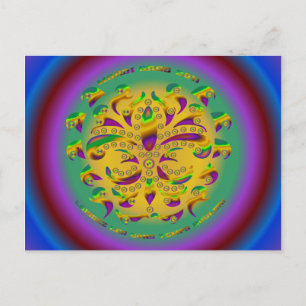 Fleur de lis Mardi-Gras 2011 V-2 Postcard