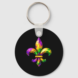 Fleur De Lis Mardi Gras 2026 Symbol Louisiana New Keychain