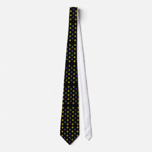 Fleur de Lis Mardi Gras Black Tie