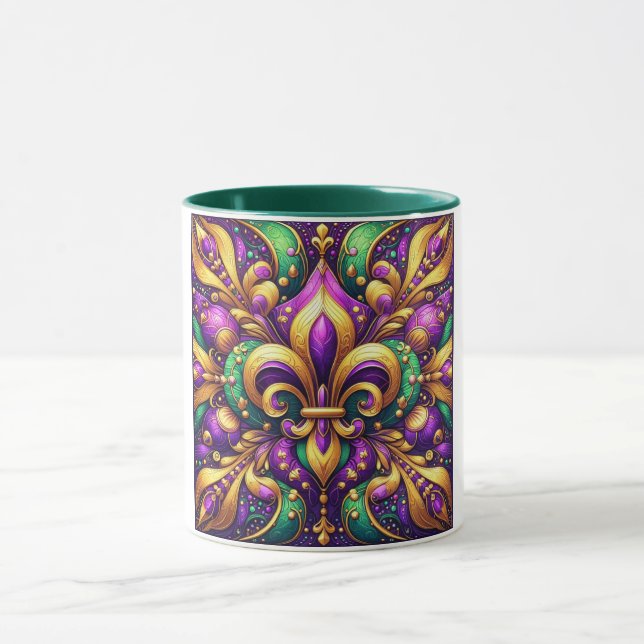 fleur de lis mardi gras mug (Center)