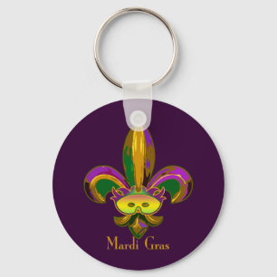 Fleur de lis Mask Keychain