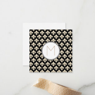 Fleur De Lis Monogram Card