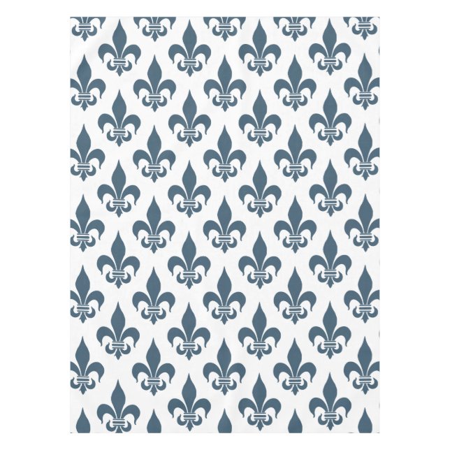 Fleur-de-Lis: Navy Blue Tablecloth (Front)