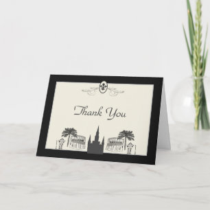 Fleur de Lis New Orleans Scene Thank You Card