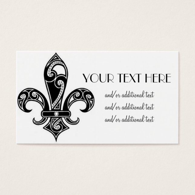 Fleur de Lis noir et blanc (Devant)