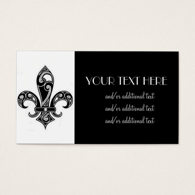 Fleur de Lis noir et blanc (Devant)