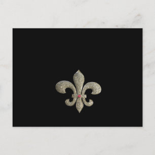 Fleur de lis NOLA Bride Bling Postcard