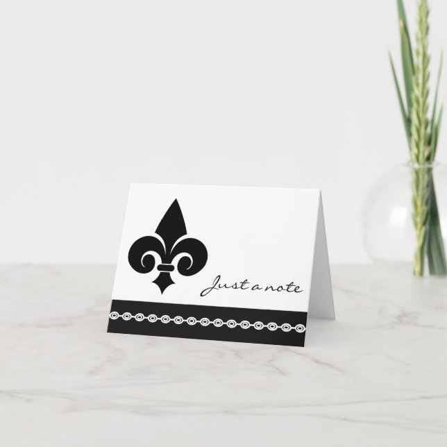 Fleur De Lis Note Card (Front)