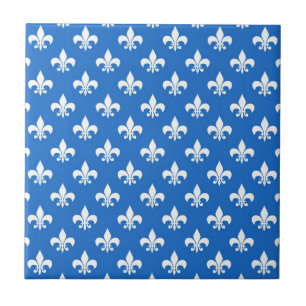 Fleur-de-lis on Blue Tile