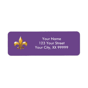 Fleur de Lis Or Pourpre