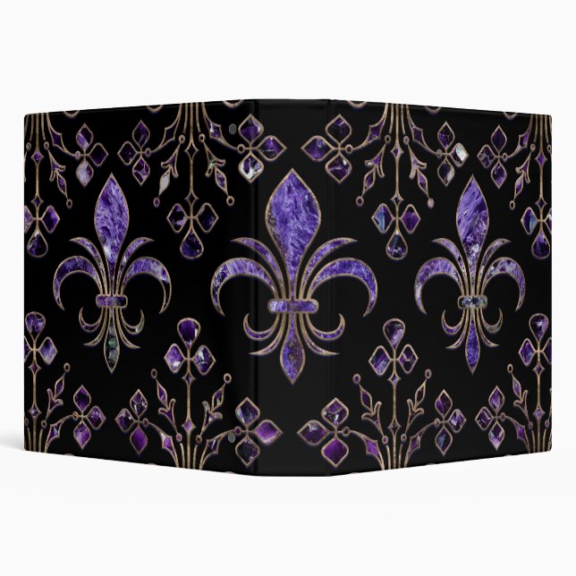 Fleur-de-lis ornament Amethyst purple Binder (Background)
