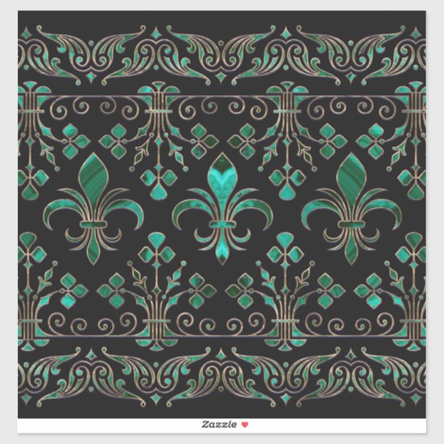 Fleur-de-lis ornament Malachite Green (Sheet)