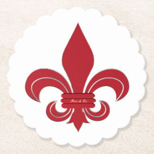 Fleur de Lis Paper Coaster