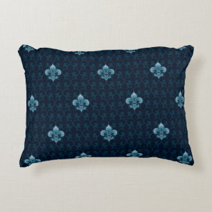 Fleur De Lis Pattern Accent Pillow