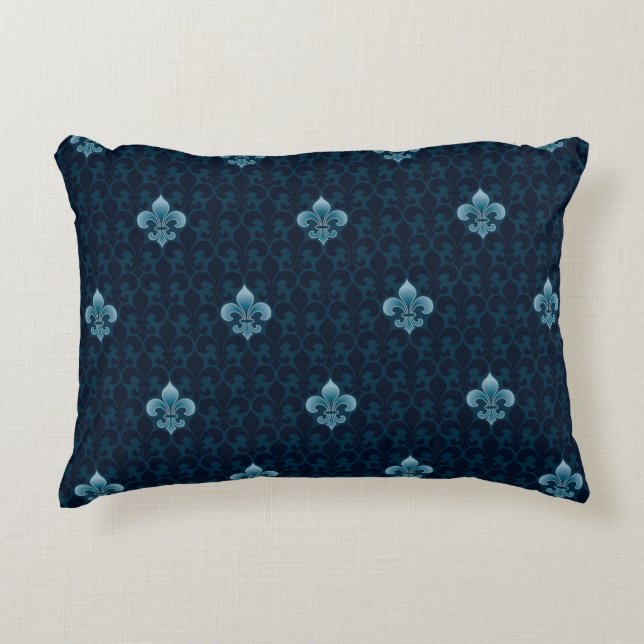 Fleur De Lis Pattern Accent Pillow (Front)