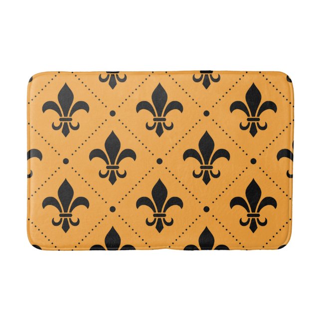 Fleur De Lis Pattern Bath Mat (Front)