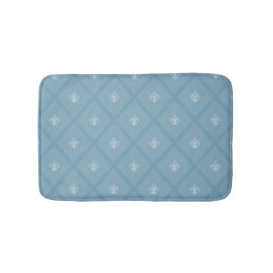Fleur-de-lis pattern bath mat