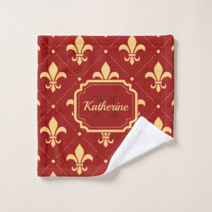 Fleur-de-lis Pattern Bath Towel Set