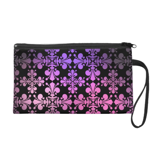 Fleur De Lis pattern beautiful colours Wristlet (Front)