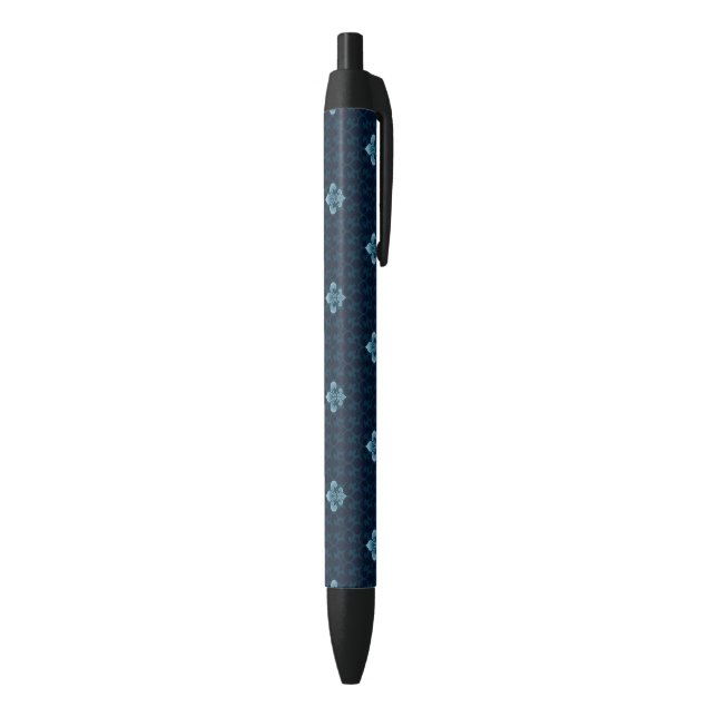 Fleur De Lis Pattern Black Ink Pen (Bottom (Vertical))