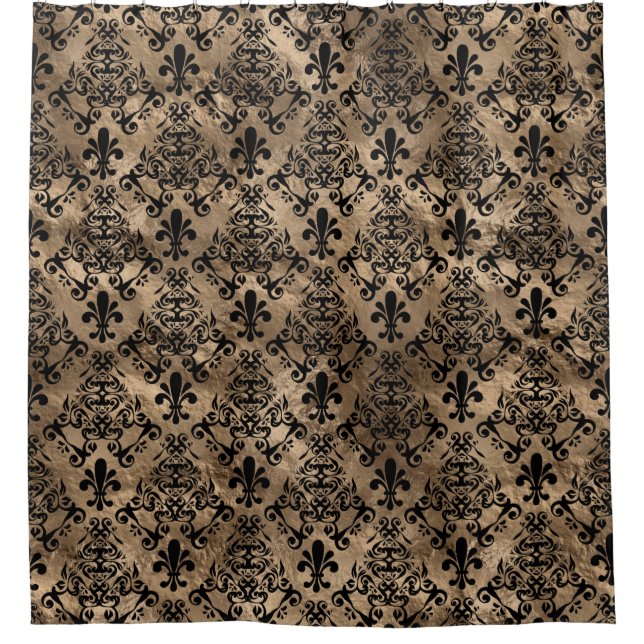 Fleur-de-lis pattern black on gold (Front)