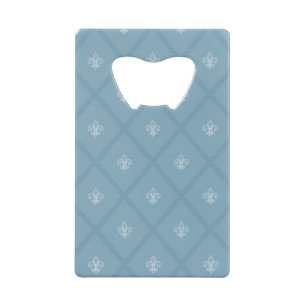 Fleur-de-lis pattern credit card bottle opener