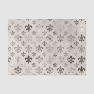 Fleur De Lis Pattern Distressed Decoupage Tissue Paper