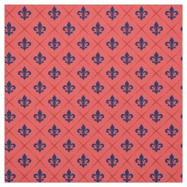 Fleur De Lis Pattern Fabric (Swatch)