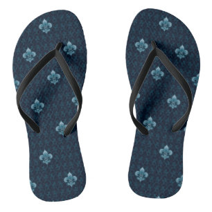 Fleur De Lis Pattern Flip Flops