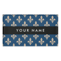 Fleur de Lis Pattern, French, Royal, Cream, Blue
