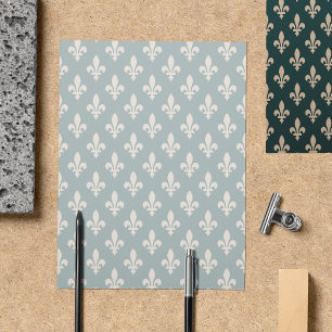 Fleur de Lis Pattern, French, Royal, Cream, Green Flyer