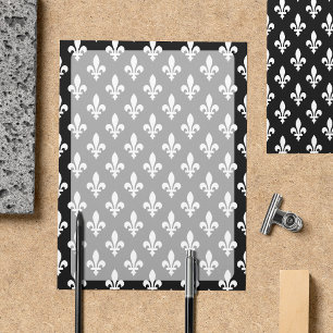 Fleur de Lis Pattern, French, Royal, White
