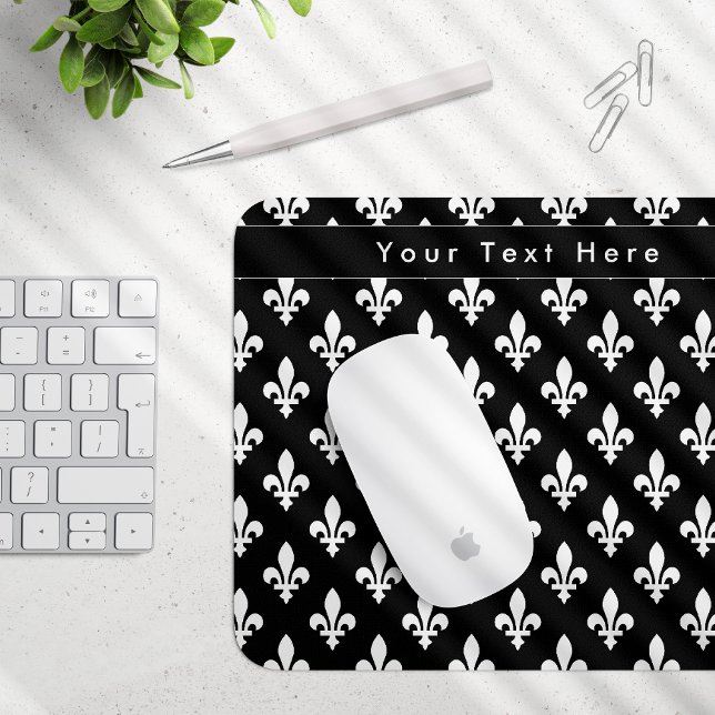 Fleur de Lis Pattern, French, Royal, White Mouse Pad (Creator Uploaded)