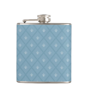 Fleur-de-lis pattern hip flask