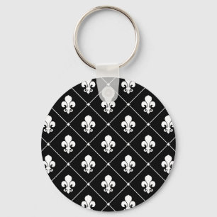 Fleur De Lis Pattern Keychain
