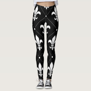 Fleur De Lis Pattern Leggings