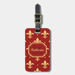 Fleur-de-lis Pattern Luggage Tag
