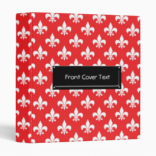 Fleur-de-lis pattern on Red Binder