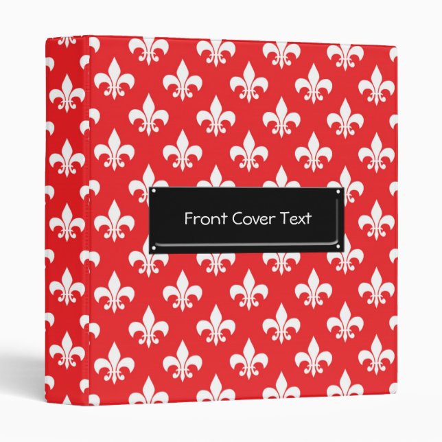 Fleur-de-lis pattern on Red Binder (Front/Spine)