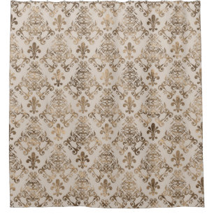 Fleur-de-lis pattern pastel gold