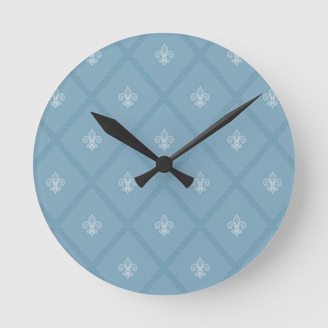Fleur-de-lis pattern round clock (Front)