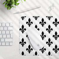 Fleur de Lis Pattern, Royal French, Black on White