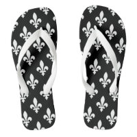 Fleur de Lis Pattern, Royal French, White on Black