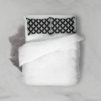 Fleur de Lis Pattern, Royal French, White on Black