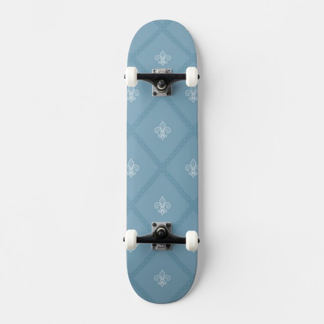 Fleur-de-lis pattern skateboard (Front)