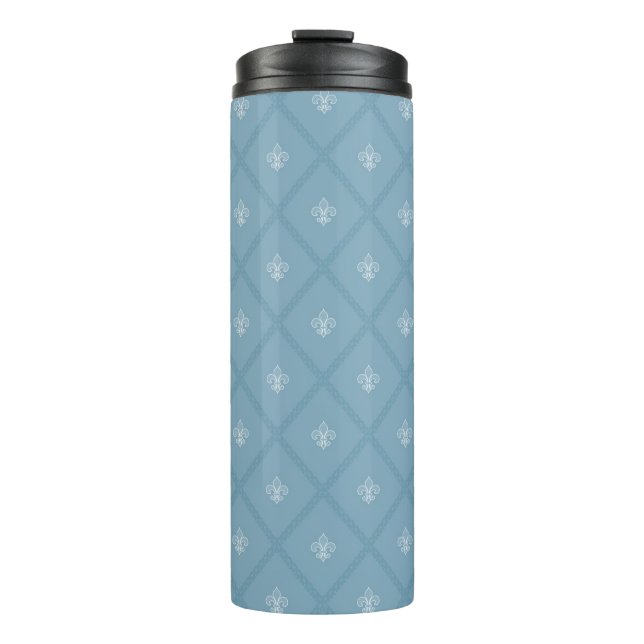 Fleur-de-lis pattern thermal tumbler (Front)